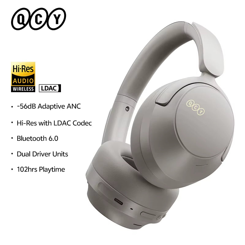 BH25H3SA -56Db Adaptive ANC over Ear Headphone Hi-Res LDAC Spatial Sound H3S Wireless Bluetooth 6.0 Dual Driver Headsets