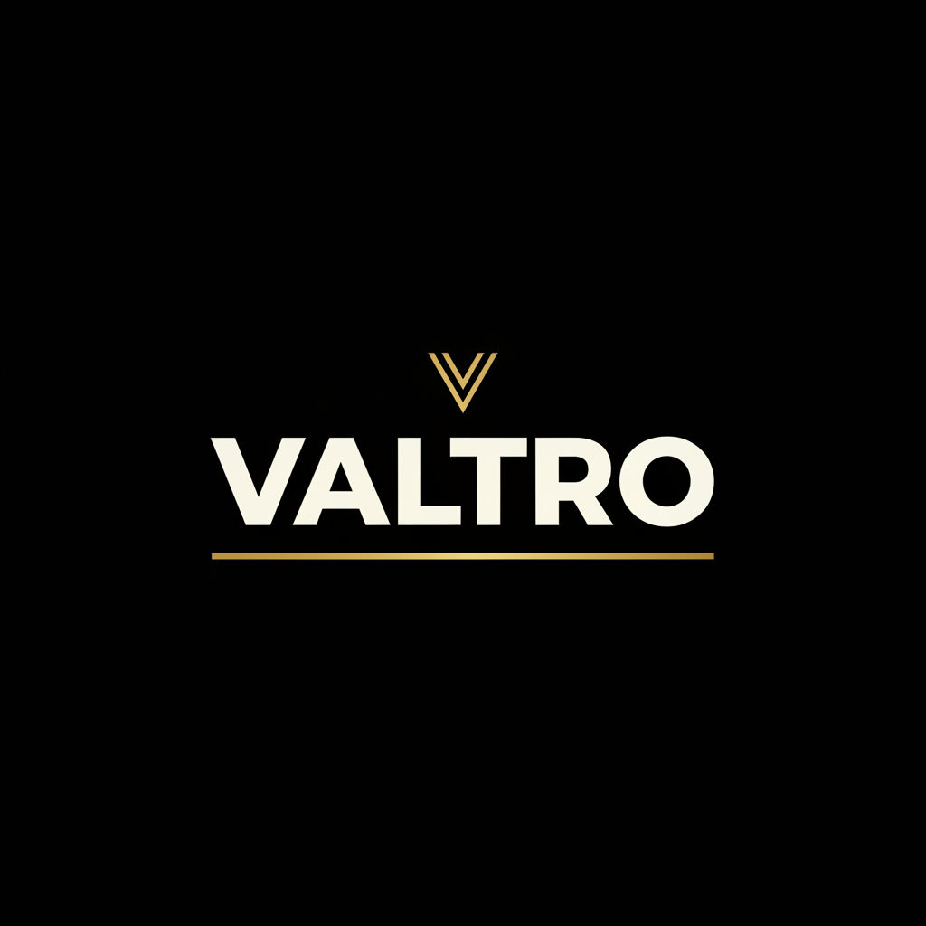 VALTRO Logo auf schwarzem Hintergrund