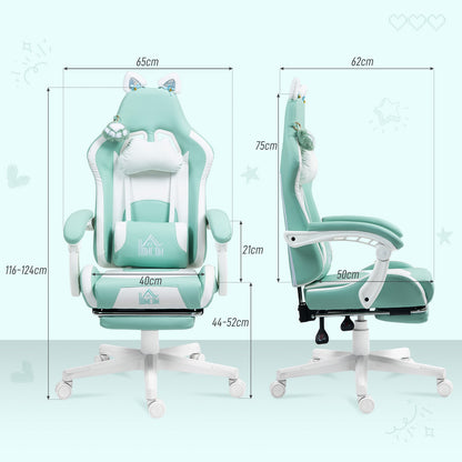 Gaming-Stuhl, Ergonomischer Gamer-Stuhl, Lendenwirbelst