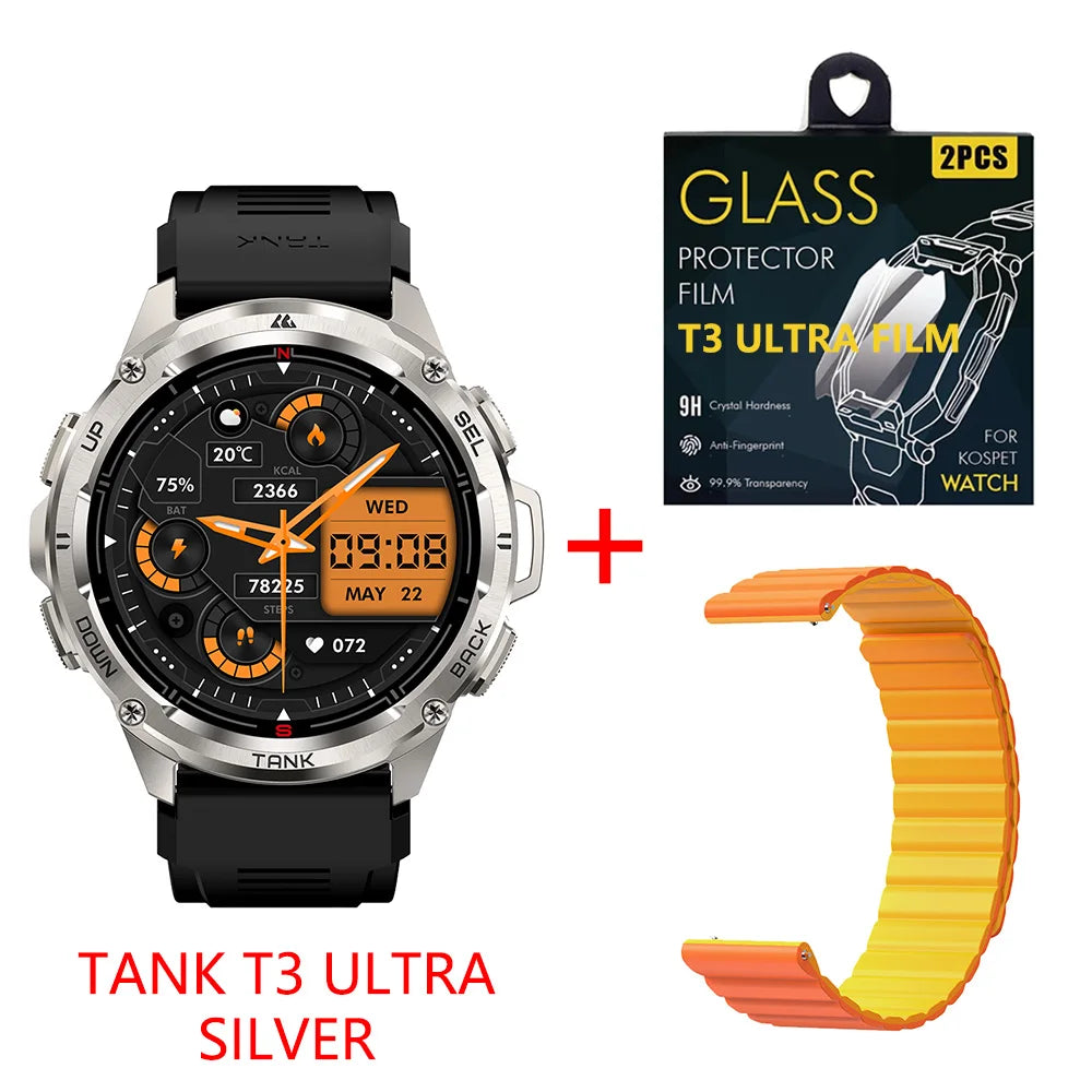 2025  TANK T3 Ultra GPS Smart Watch for Men Smartwatch Women 470Mah Battery Digital Fitness AMOLED AOD Bluetooth Watches