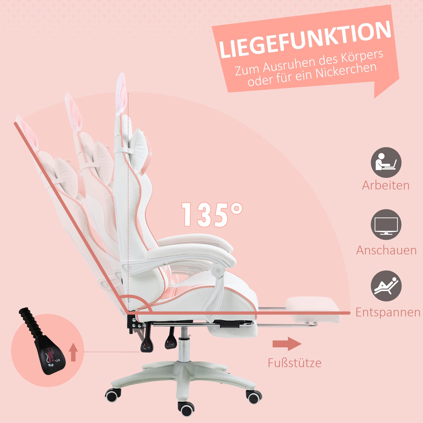 Gaming Stuhl Ergonomischer Gamer Stuhl Mit Lendenwirbelst