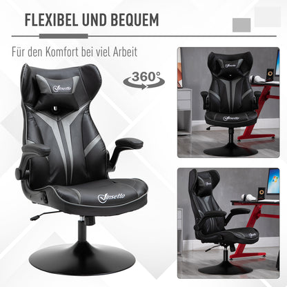 Gaming Stuhl Ergonomischer Computerstuhl Mit Wippfunktion Stahl Rot