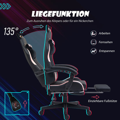 Gaming-Stuhl, Ergonomischer Gamer-Stuhl, Lendenwirbelst