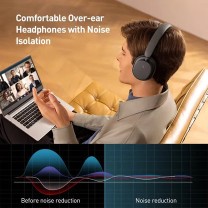 Bowie D05 Wireless Headphone Bluetooth 5.3 Earphone HIFI Level Headset 40Mm Driver Foldable over Ear Headphone 70H Time