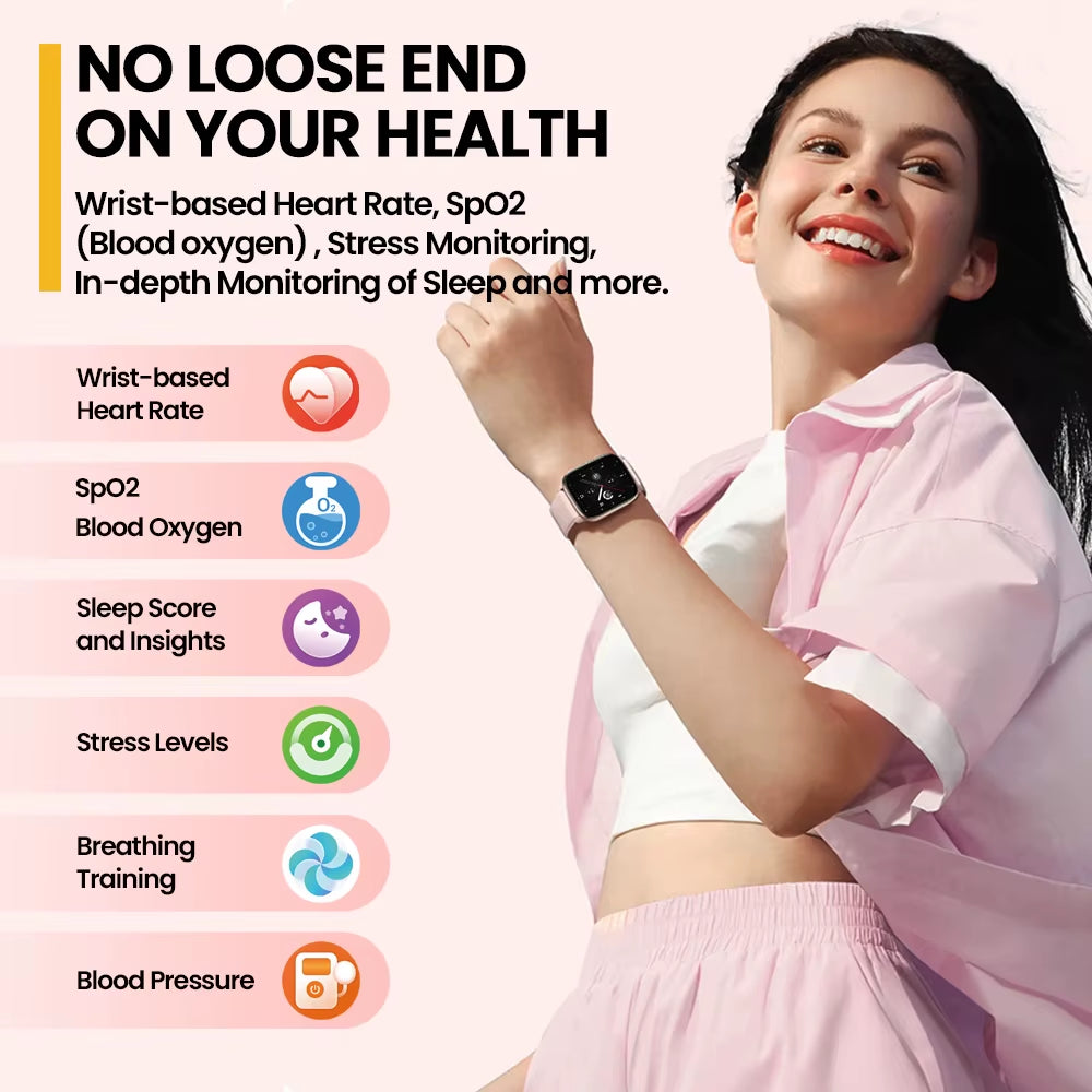 New  GTS 3 Voice Calling Smart Watch Ultra-Big 2.03'' HD Screen 24H Health Monitor 100+ Sports Modes 200+ Watch Faces