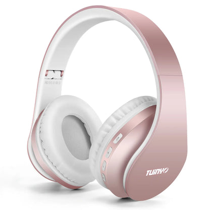 TUINYO Wireless Over-Ear Bluetooth Kopfhörer mit Mikrofon – Faltbar | Lila