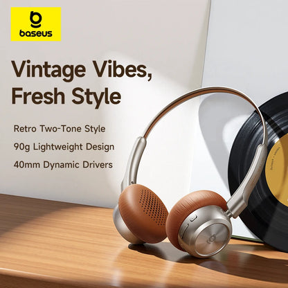 BH1 Air Wireless Headphones Bluetooth 6.0 ENC Noise Cancellation Lightweight 90G over Ear Headset 80H Earphone