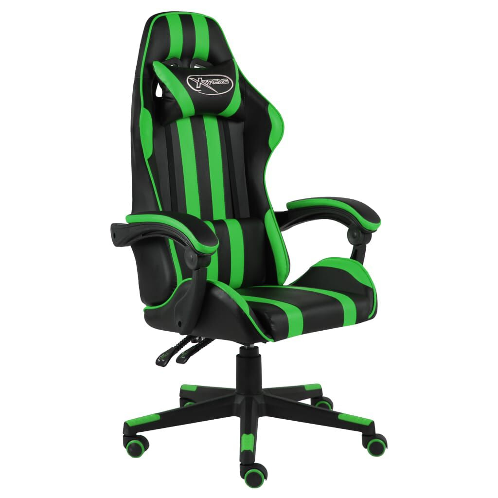 Gaming-Stuhl Schwarz Und Grün Kunstleder