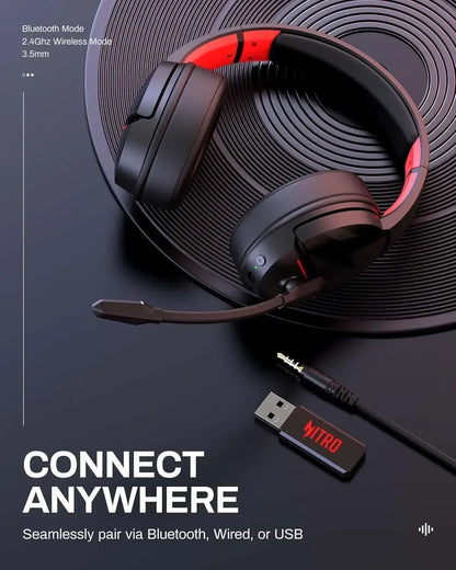 K2 Wireless Headsets Gamer 100H Battery Dynamic 50Mm Drivers Clear Voice Mic Bluetooth Gaming Headphone for PC PS4 Earphone