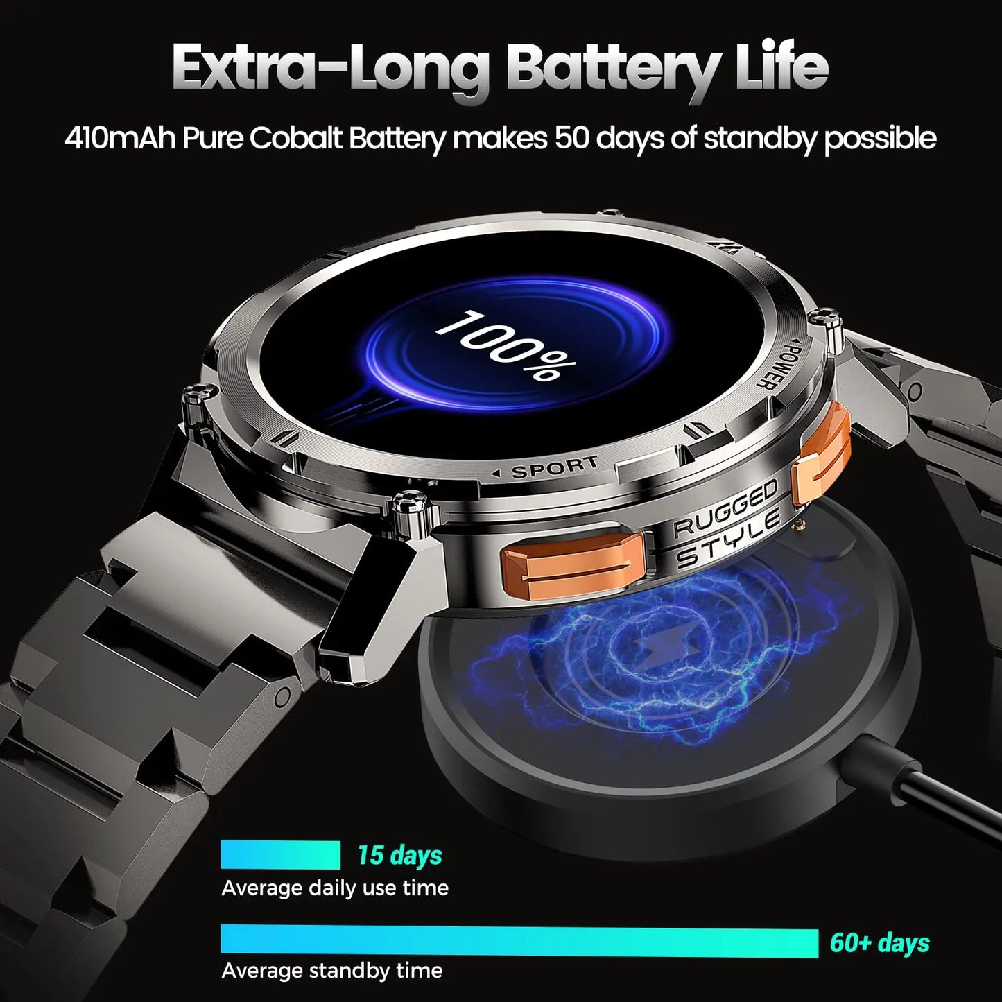 2025 Original  TANK T2 Smart Watches for Men Watches AMOLED AOD Smartwatch Bluetooth Call Electronic Men'S Smart Watch