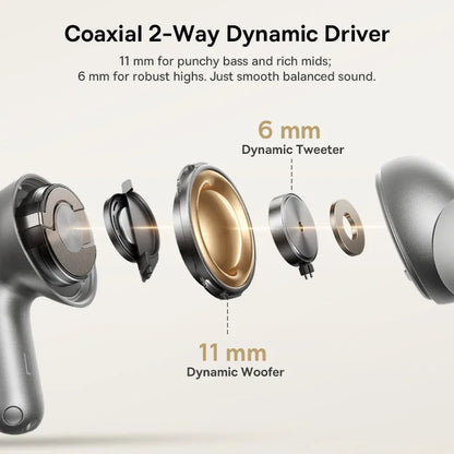 Bowie MP1 ANC Bluetooth 6.0 True Wireless Earbuds -55Db Adaptive Hybrid ANC Earphones Hi-Res LDAC 6-Mic ENC In-Ear Buds