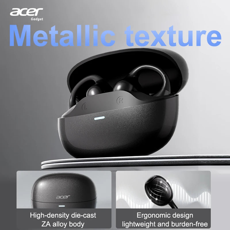 Ohr629 New 2025 Clip-On Wireless Bluetooth Headphones Noise-Cancelling Calls Hifi High-Definition Stereo Touch Control Volume Adjustment Ergonomic Design Secure Fit for Sports Running Cycling