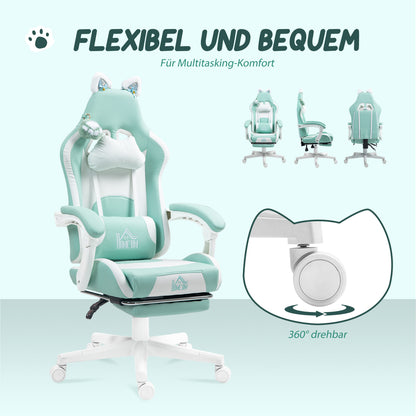 Gaming-Stuhl, Ergonomischer Gamer-Stuhl, Lendenwirbelst