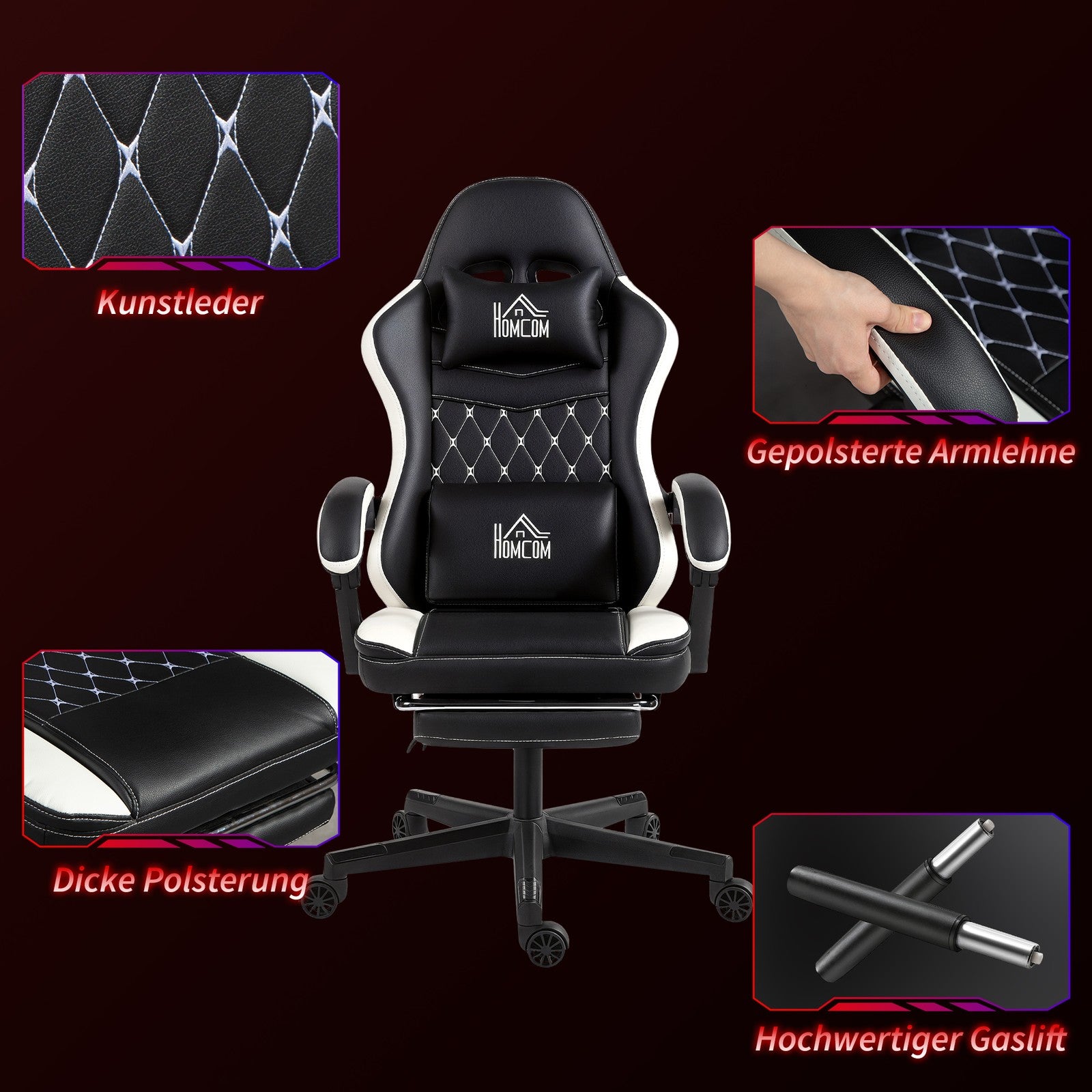 Gaming Stuhl Ergonomischer Gamer Stuhl Mit Lendenwirbelst