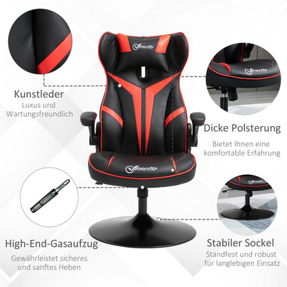 Gaming Stuhl Ergonomischer Computerstuhl Mit Wippfunktion Stahl Rot