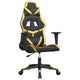 Gaming-Stuhl Mit Massagefunktion Schwarz & Golden Kunstleder