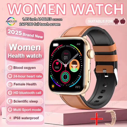 2025 New Women Men AI Smart Diagnosis Watch HRV+PPG Blood Pressure Heart Rate Health Monitor IP68 NFC Fashion Sports Smartwatchs