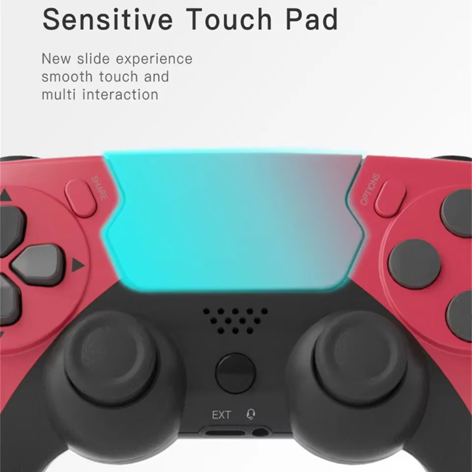 GAMINJA P48 Wireless Gamepad with Six Axis Gyroscope Game Controller for PS4 PS3 Console Wins 7 8 10 Dual Vibration PC Joystick
