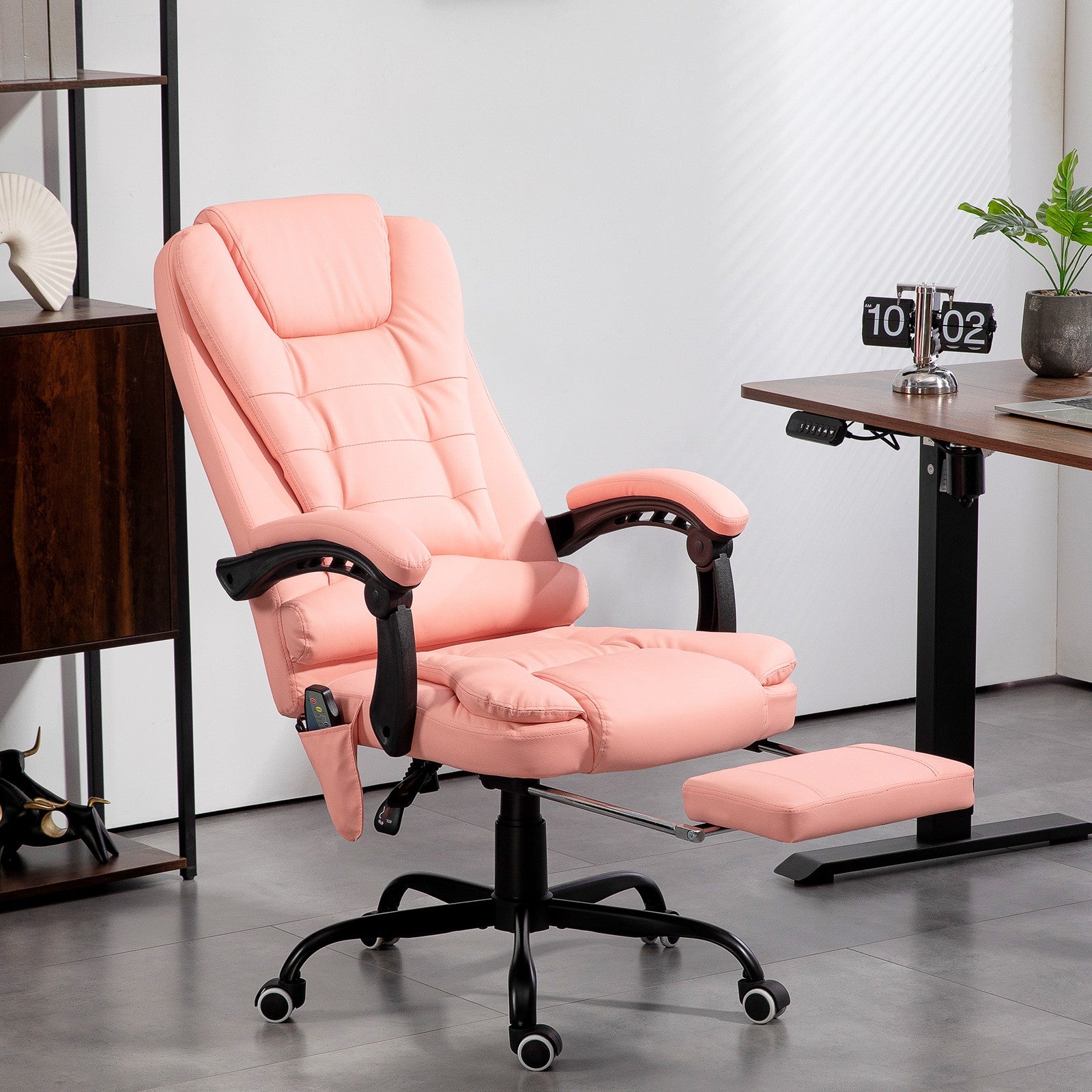 Bürostuhl Mit 7 Punkt Massage, Ergonomischer Gaming Sessel Mit Liegefunktion