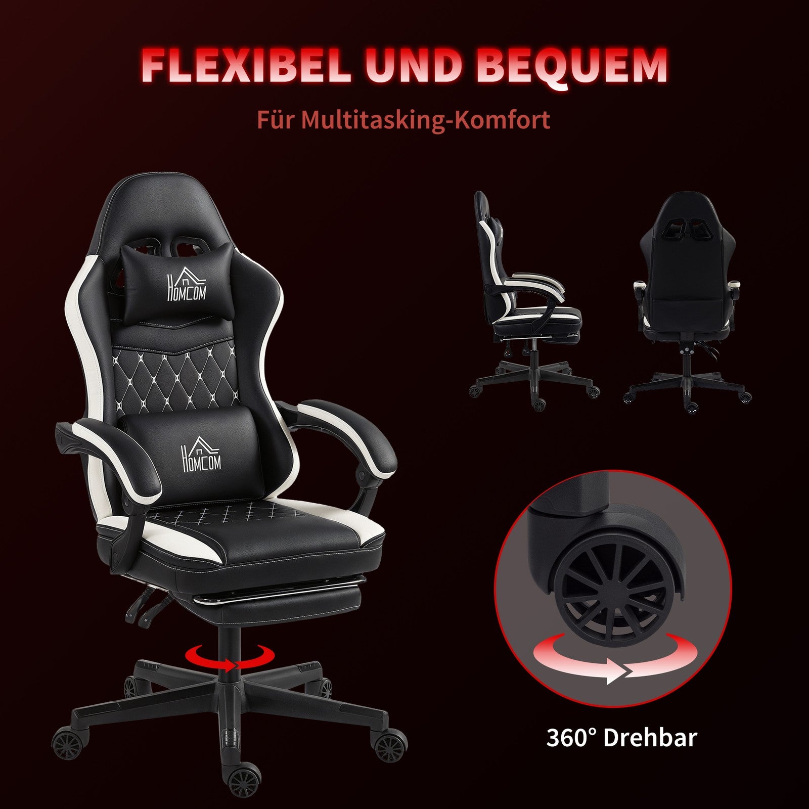 Gaming Stuhl Ergonomischer Gamer Stuhl Mit Lendenwirbelst