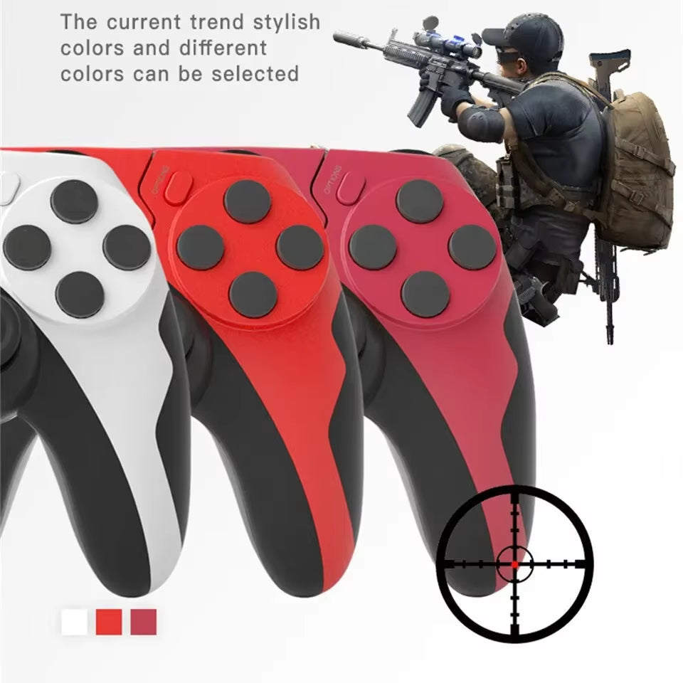 GAMINJA P48 Wireless Gamepad with Six Axis Gyroscope Game Controller for PS4 PS3 Console Wins 7 8 10 Dual Vibration PC Joystick