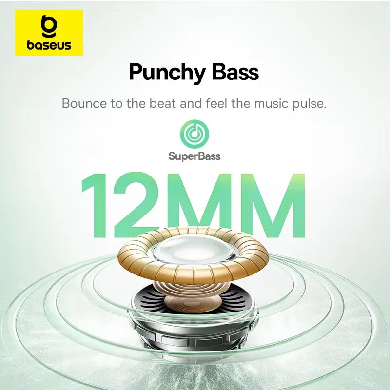 Bass EP10/BP1 NC -43Db Noise Cancelling ANC True Wireless Earbuds Bluetooth 6.0 In-Ear Wireless Earphones 4-Mics Ear Buds