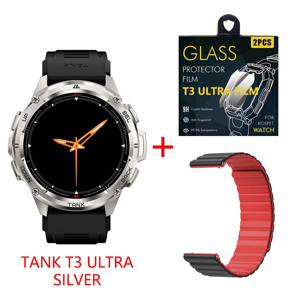 2025  TANK T3 Ultra GPS Smart Watch for Men Smartwatch Women 470Mah Battery Digital Fitness AMOLED AOD Bluetooth Watches