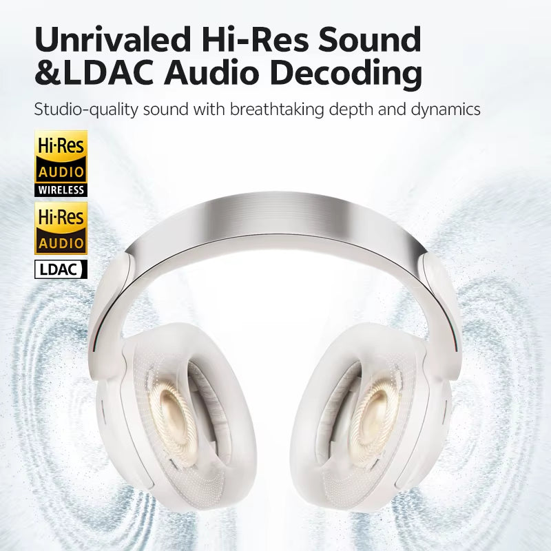 BH25H3SA -56Db Adaptive ANC over Ear Headphone Hi-Res LDAC Spatial Sound H3S Wireless Bluetooth 6.0 Dual Driver Headsets