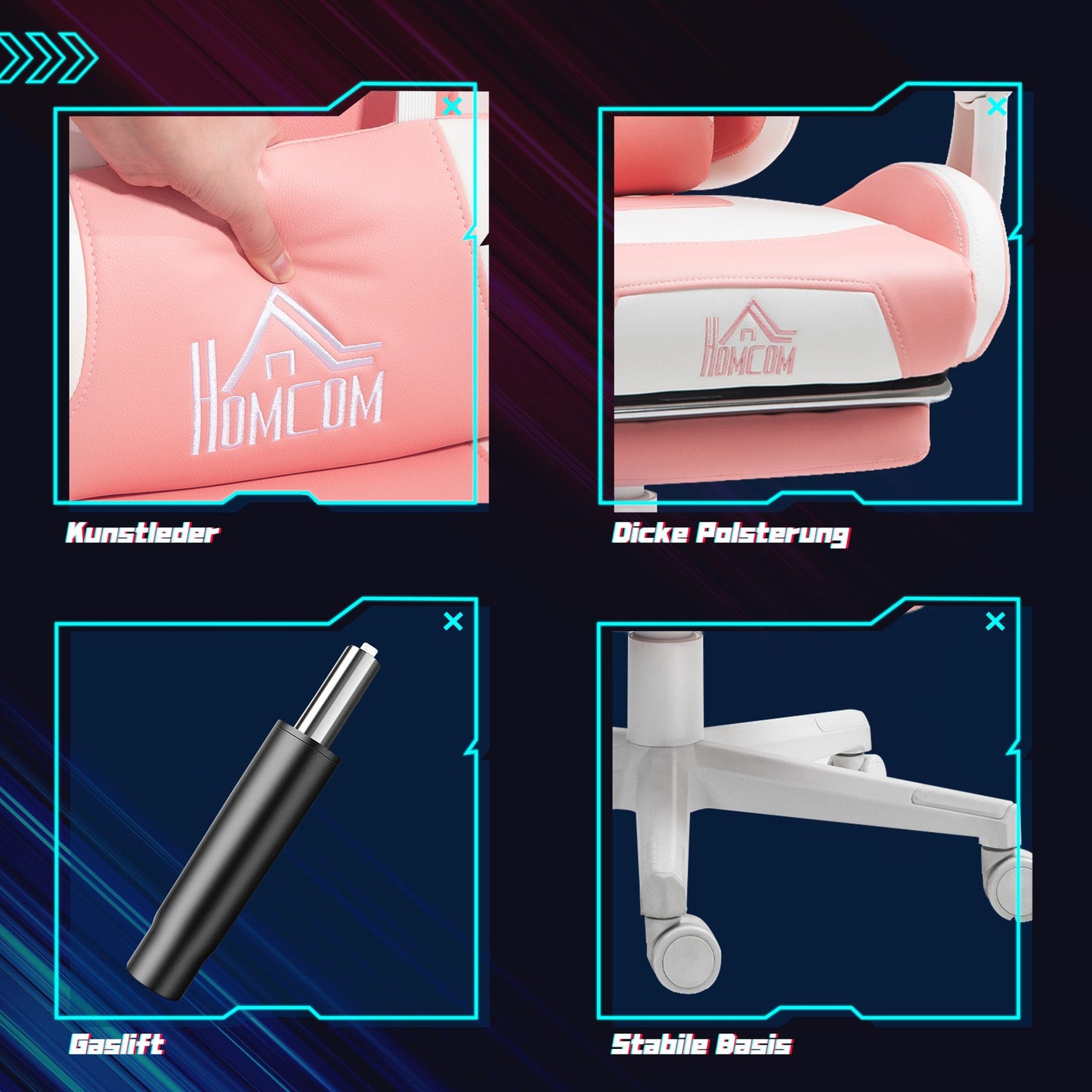 Gaming Stuhl Ergonomischer Gamer Stuhl Mit Lendenwirbelst