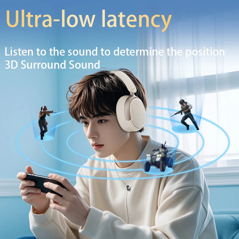 OHR516 ANC Wireless Headphone 48Db Noise Canceling Hi-Res Spatial Audio Earphone with LDAC Bluetooth 5.4 over Ear Headset