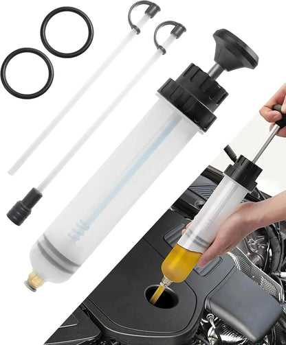 500CC Oil Extractor Pump,Car Accessories Oil Extractor,Automotive Manual Fluid Extractor Pump with 2 Transparent Hose,Used for P