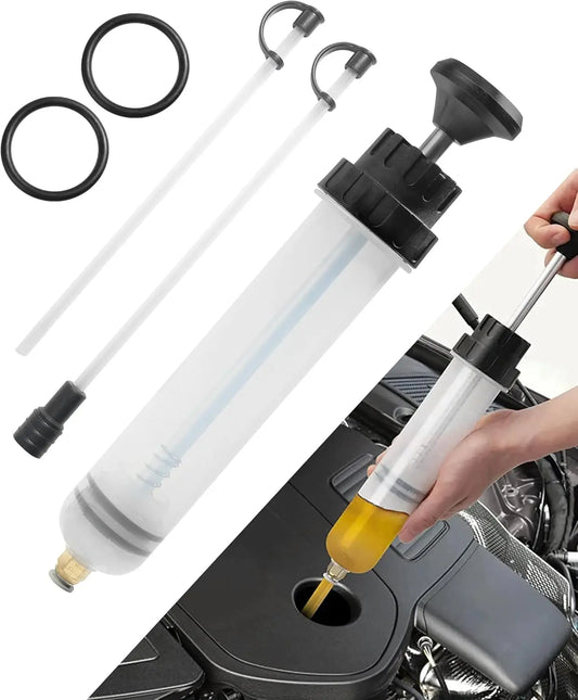 500CC Oil Extractor Pump,Car Accessories Oil Extractor,Automotive Manual Fluid Extractor Pump with 2 Transparent Hose,Used for P