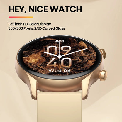 New  Btalk 3 plus Voice Calling Smart Watch 1.39'' Large HD Color Display Fitness Tracking Smartwatch for Men and Ladies