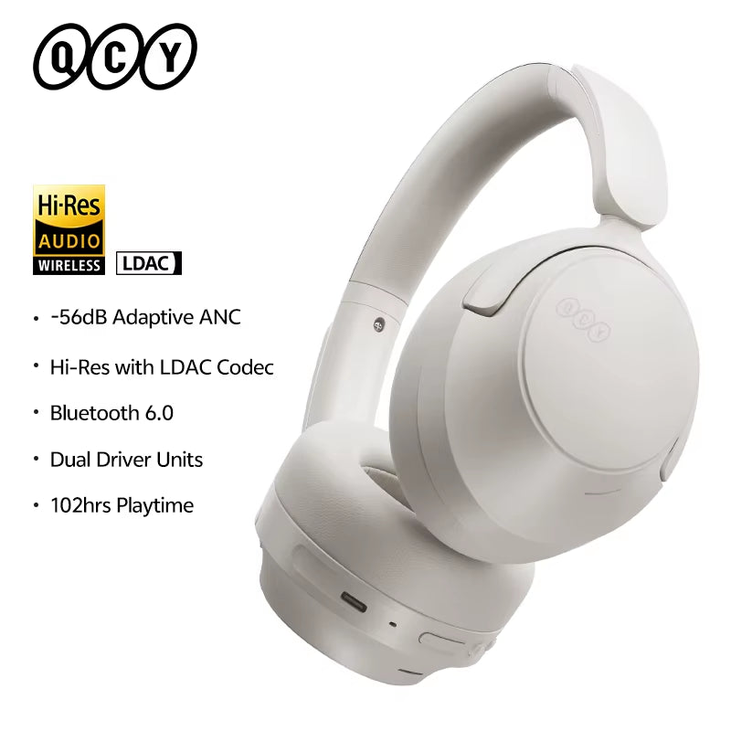 BH25H3SA -56Db Adaptive ANC over Ear Headphone Hi-Res LDAC Spatial Sound H3S Wireless Bluetooth 6.0 Dual Driver Headsets