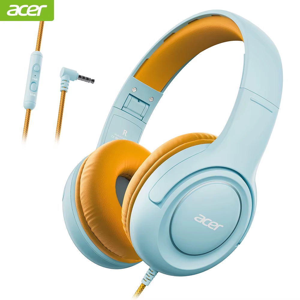 Kids Headphones Wired for School 85/94Db Volume Limiter Foldable Stereo Sound Headset for Kids Learning Tablet Ipad PC