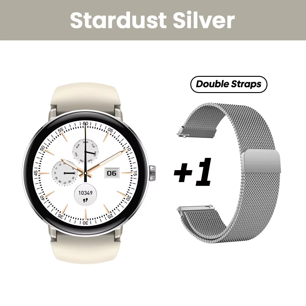 The NEW 2025  Lily 2 Voice Calling Female Smartwatch 1.2" AMOLED Screen Double Strap Health Management Sports Smart Watch