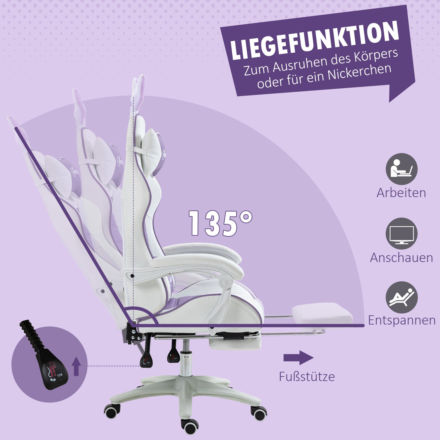 Gaming Stuhl Ergonomischer Gamer Stuhl Mit Lendenwirbelst