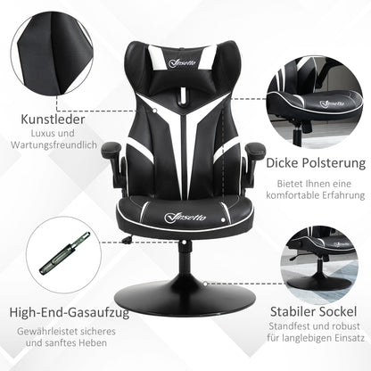 Gaming Stuhl Ergonomischer Computerstuhl Mit Wippfunktion Stahl Rot
