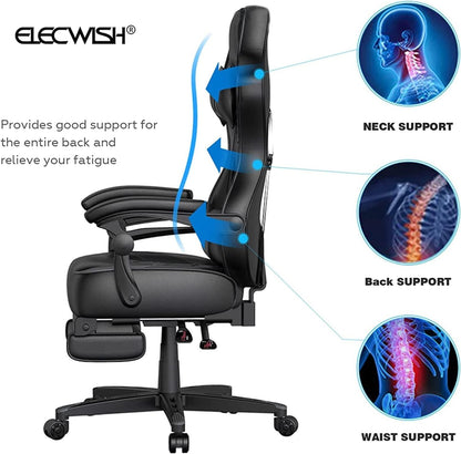 Massage Gaming Stuhl Bürostuhl Drehstuhl Chefsessel Schreibtischst