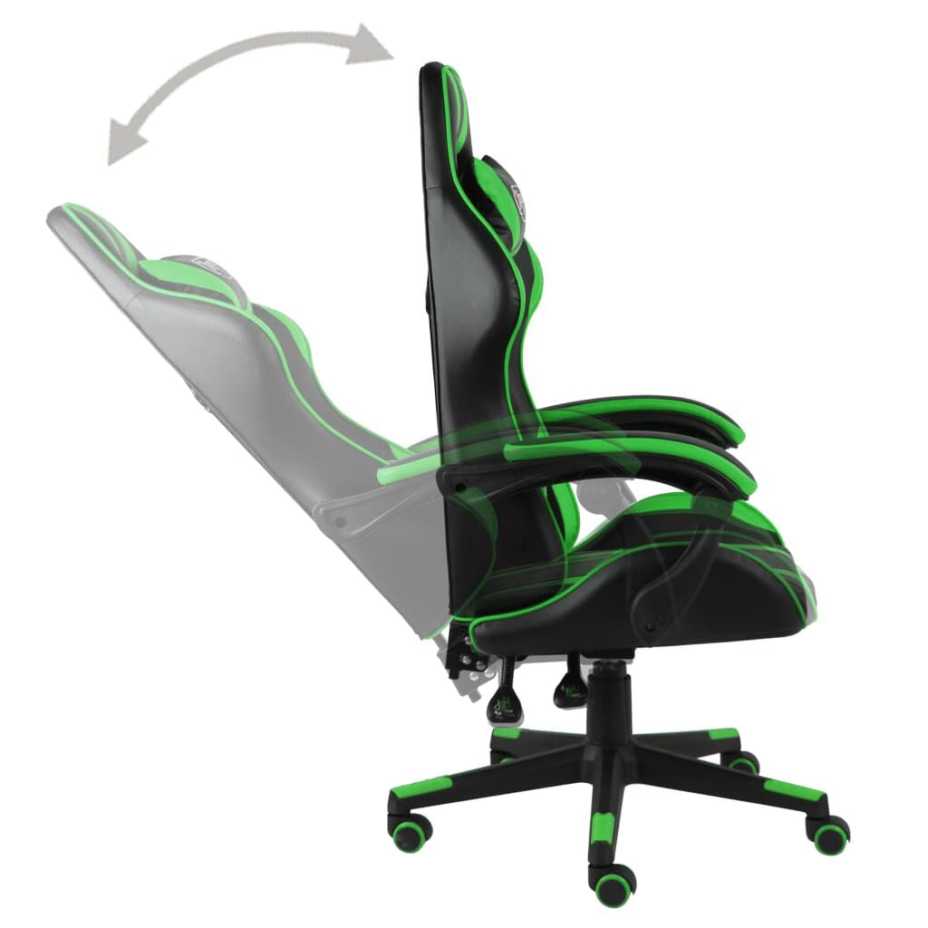 Gaming-Stuhl Schwarz Und Grün Kunstleder