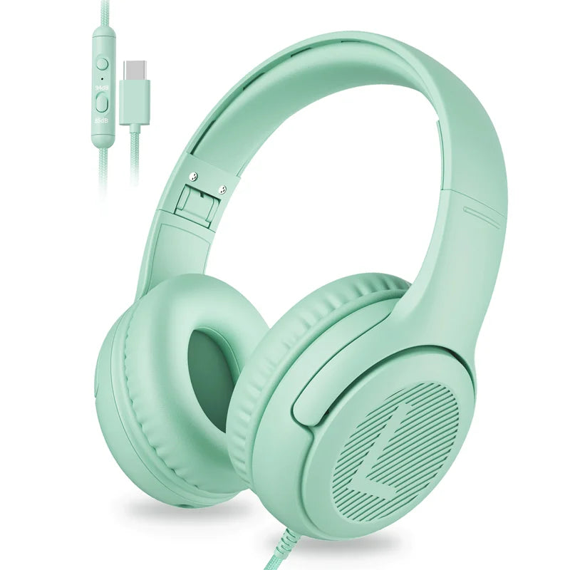AWATRUE AT2 Headset,3.5Mm Surround Stereo Gaming Headphones with Mic Soft Memory Earmuffs for Pc,Laptop,Kids for School Toddler