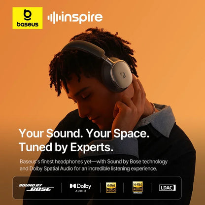 Inspire XH1 Sound by Bose ANC Wireless Headphone Bluetooth 6.1 48Db Adaptive Noise Cancellation Headset Hi-Res LDAC 100Hr