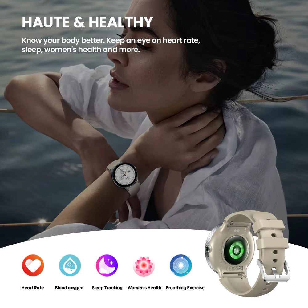 The NEW 2025  Lily 2 Voice Calling Female Smartwatch 1.2" AMOLED Screen Double Strap Health Management Sports Smart Watch