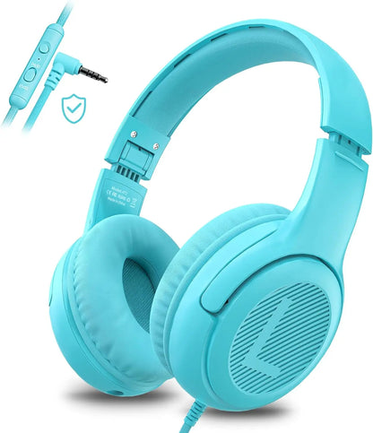 AWATRUE AT2 Headset,3.5Mm Surround Stereo Gaming Headphones with Mic Soft Memory Earmuffs for Pc,Laptop,Kids for School Toddler