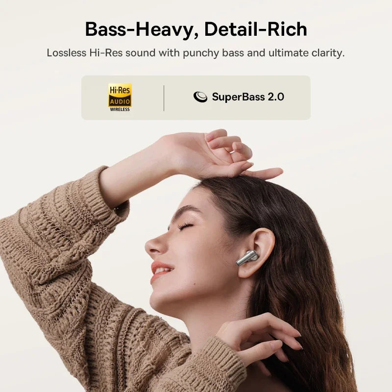 Bowie MP1 ANC Bluetooth 6.0 True Wireless Earbuds -55Db Adaptive Hybrid ANC Earphones Hi-Res LDAC 6-Mic ENC In-Ear Buds