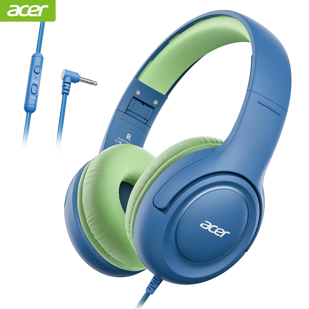 Kids Headphones Wired for School 85/94Db Volume Limiter Foldable Stereo Sound Headset for Kids Learning Tablet Ipad PC