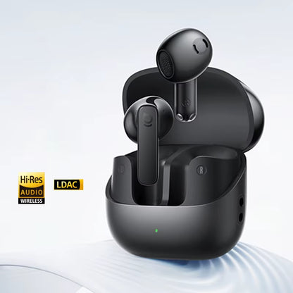Bass BS1 NC -40Db Realtime Adaptive ANC Wireless Earbuds Bluetooth 6.0 Semi-Open Earphones LDAC Hi-Res Audio 6-Mic AI ENC