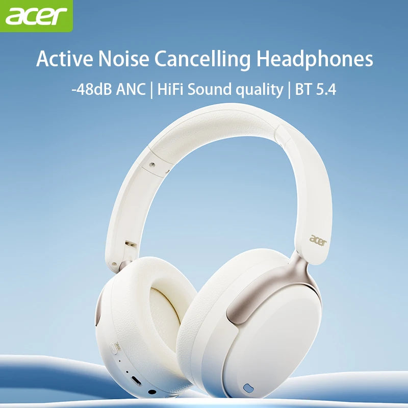 OHR516 ANC Wireless Headphone 48Db Noise Canceling Hi-Res Spatial Audio Earphone with LDAC Bluetooth 5.4 over Ear Headset