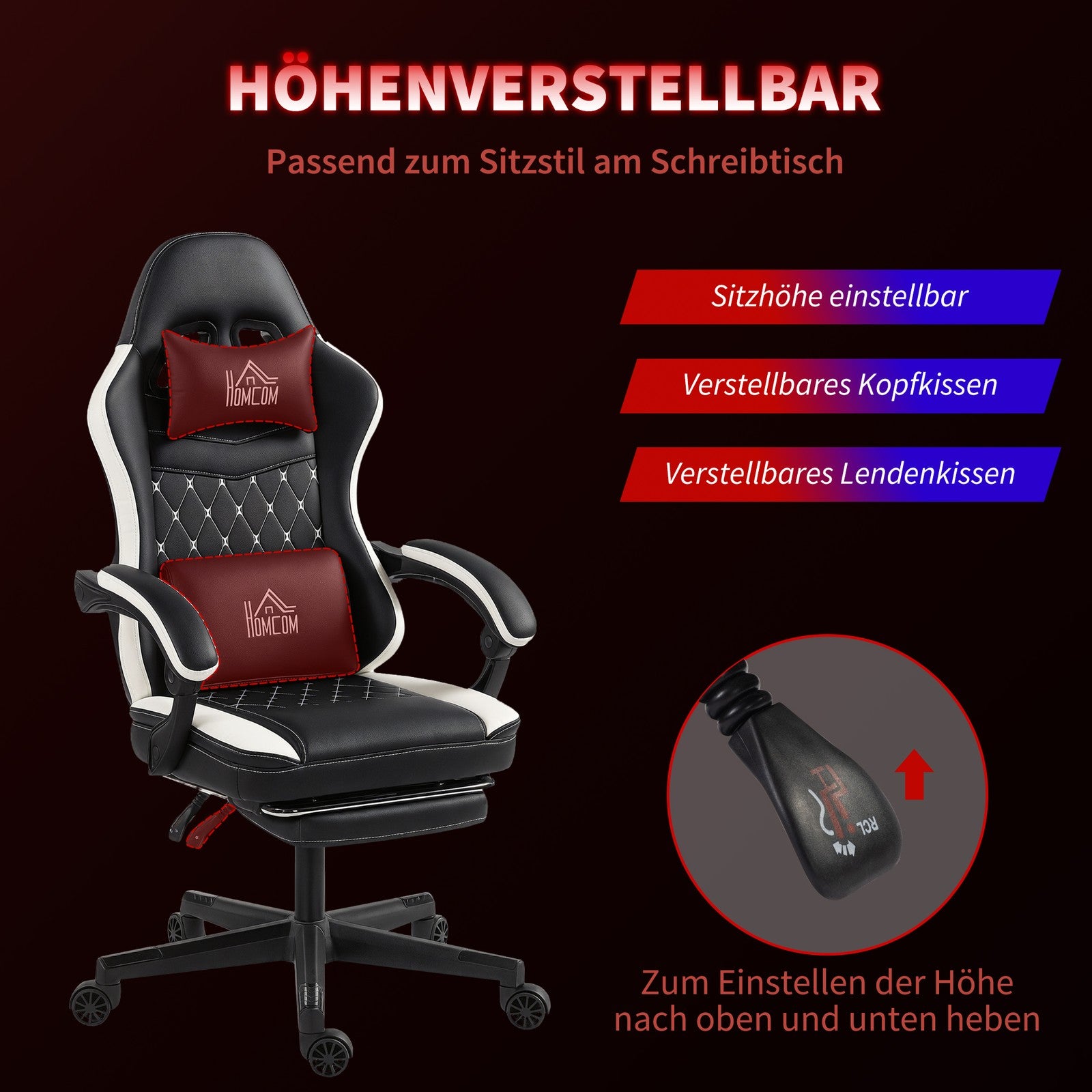 Gaming Stuhl Ergonomischer Gamer Stuhl Mit Lendenwirbelst