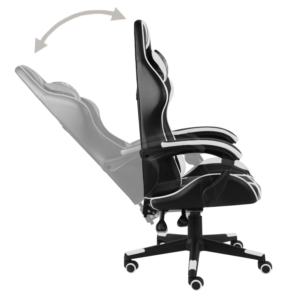 Gaming-Stuhl Schwarz Und Weiß Kunstleder